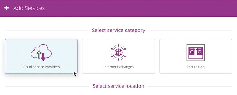 Select Cloud Networking tile